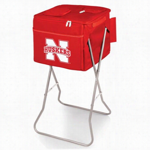 Picnic Time 780-00-100-404-0 Party University Of Nebraska Cornhuskers Digital Print Cube In Red