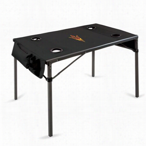 Picnic Time 799-00-179-024-0 Travel Arizona State Universitty Digital Prin T Table In Black