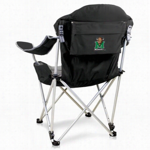 Picnic Period 80 3-00-175-894-0 Marshall University Digital Print Reclining Camp Chair In Black