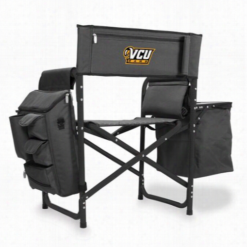 Picnic Time 80700-679-954-0 Virginia Commonwealth Rams Digital Print Fusion Chair In Dark G Rey/murky