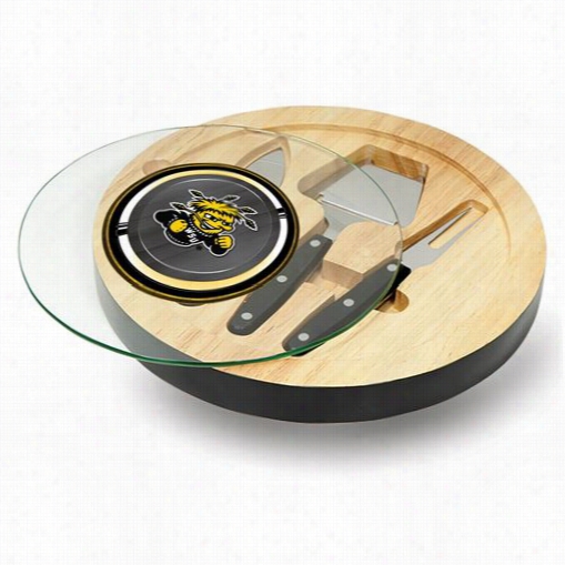 Picnic Time 829-00-179-104-1 Ventana Wichita State University Shockers Digital Print Cheese Board In Black