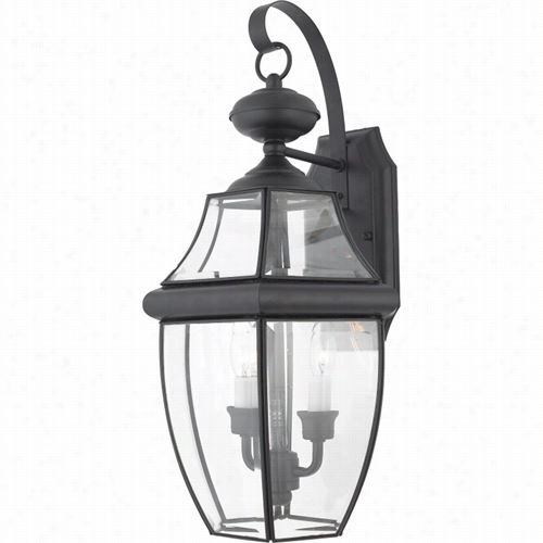 Quoizel Ny8317k Newbury 2 Light Outdoor Wall Sconce In Mysitc Black