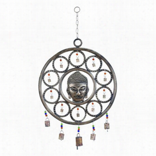 Woodland Imports 26757 Buddha Wind Chime With Mix Of Spirituality