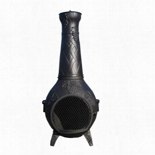 Blue Rooster Ch001gk Grape Leaf Cast Aluminum Gas Chiminea