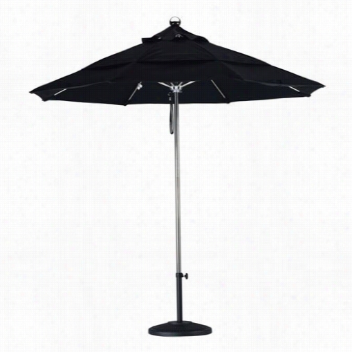 California Umbrella Luxy9008 9' Steel Singlepole Fiberglass Ribs Single Vent Mariet Umbrella