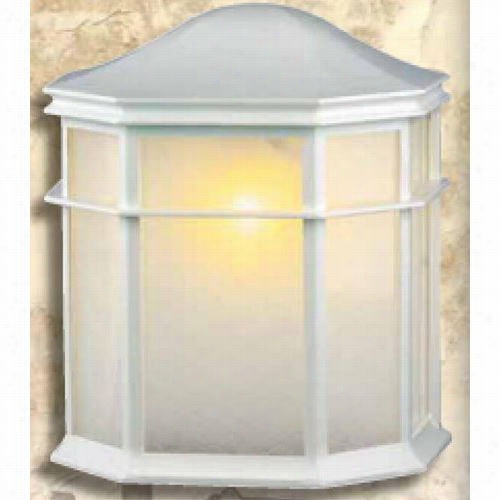 Craftmade Z103-04 Cast Aluminum 1 Light Outsoor Wall Sconce In Matte  Whhite With Frosted Glass