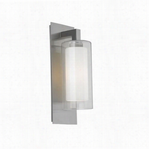 Feiss Ol13001bs Salinger 20""h 1 Light O Utdoor Wall Scconce In Brushed Steel