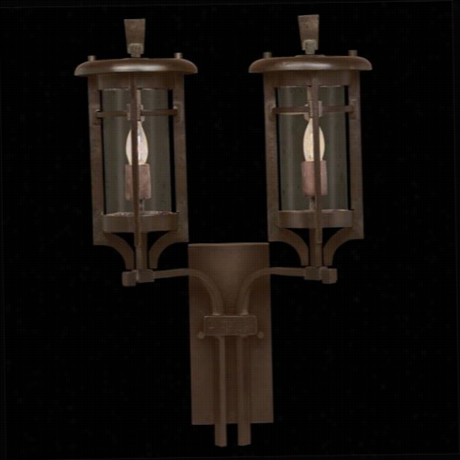 Fine Creation Of Beauty Lamps 4135581 Aspen 26""h 2 Light Outdoor Wall Sconce In Dark Roan Patina