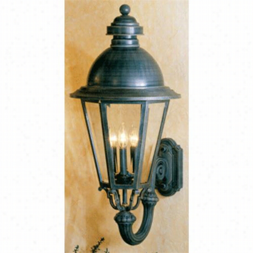 Hanover Lantern B516fsmaa Large South Ebnd Ptd Dome 25w Per Socket 4light Outdoor Wall Light