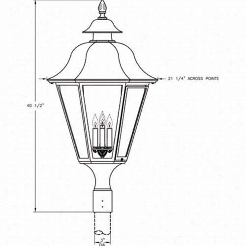 Hanover Lantern B61300 Grande Manor 25w Per Socket 4 Lighht Outdoo P Ost Lamp