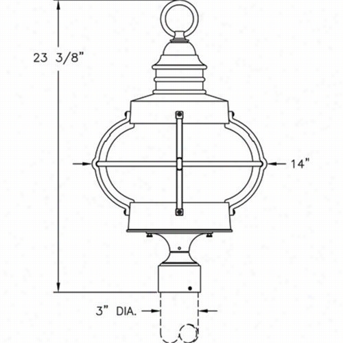 Hanover Lantern B9029 Large Bridgewater 100w 1 Light Outdoor Post Lmp