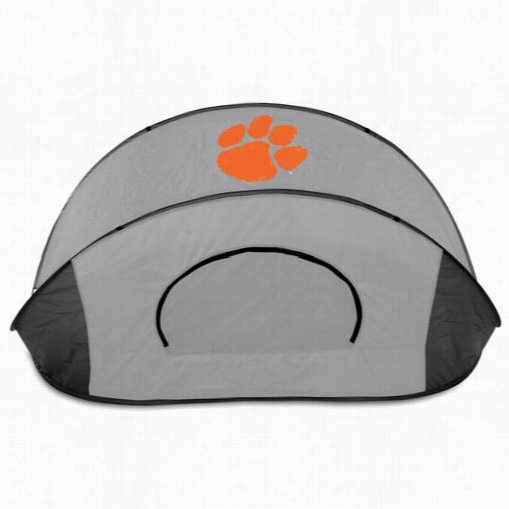 Picnic Time 113-00-105-104-0 Manta Clemson University Tigers Digita Print Shelter In Grey/blck