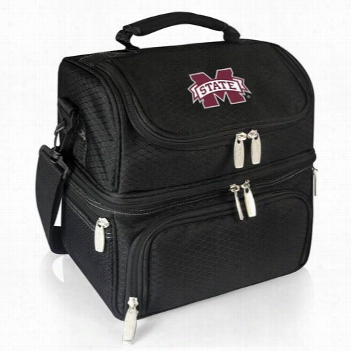 Picnic Time 51-280-175-384-0 Pranzo Mississippi Stare University Diggital Print Personal Cooler In Black