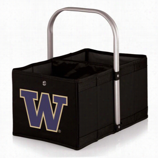 Picnic Time 546-000-179-624-0 Urban University Of Washingtonh Uskies Digital Print Basket In Black