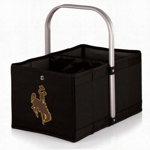 Picnic Time 46-00-179-649-0 Urban University Of Wyoming Cowboys Digital Print Basket In Black