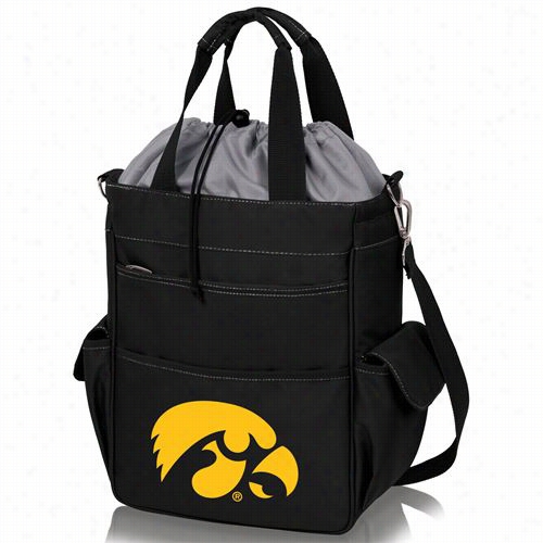 Picnic Time 614-00-175-224-0activo University Of Iowa Hawkeyes Digital Print Waterproof Tote In Black