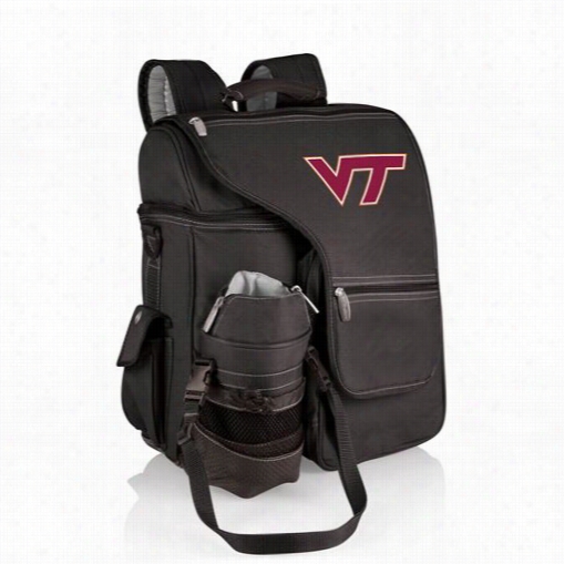 Picnic Time 641-00-175-604-0 Turismo Virginia Tech Hokies Digital Print Backpack In Black