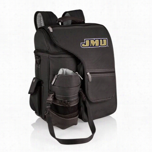 Picnic Time 641-00-175-812-0 Turismo James Madison U Dukes Embroidered Backpack In Black