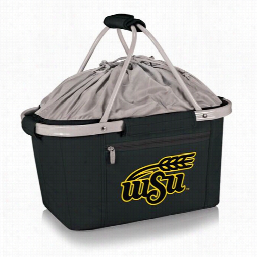 Picnic Time6 45-00=175-012-1 Metro Wichita State Universit Y Shockers Embroider Absket In Black