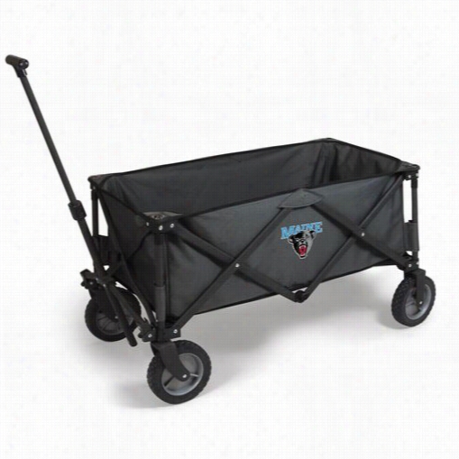 Picnic Time 739-00-679-804-0 Adventure University Of Maine Black Bears Digital Print Wagon In Dark Grey/black