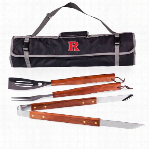 Picnic Time 749-03-175-084-1  Rutgers University Scarlet Knights Digital Pritn Bbq Tote In Black