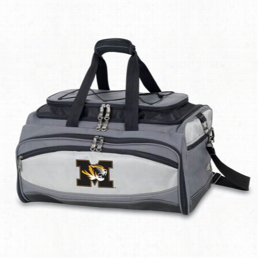 Picnic Time 750-00-1753-9220- Buccaneer University Of Missouri Tigers/mizzou Embroidered Cooler And Barbecue Set In Black