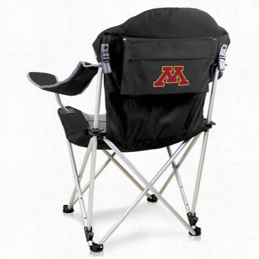 Picnic Time 803-0-175-364-0 University Of Minnesota Digital Print Rrclining Camp Chair In  Dark