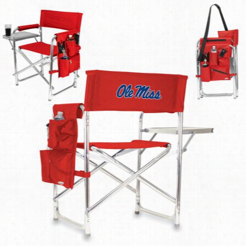 Picnic Time 809-00 U Of Mississippi Rebels Embroidered Sportts Chair