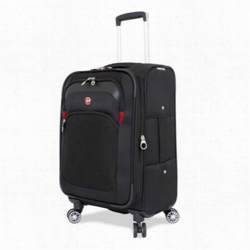 Swissgewr 6126202 167 24-1/2"" Medium Spinner Upright Suitcase In Black