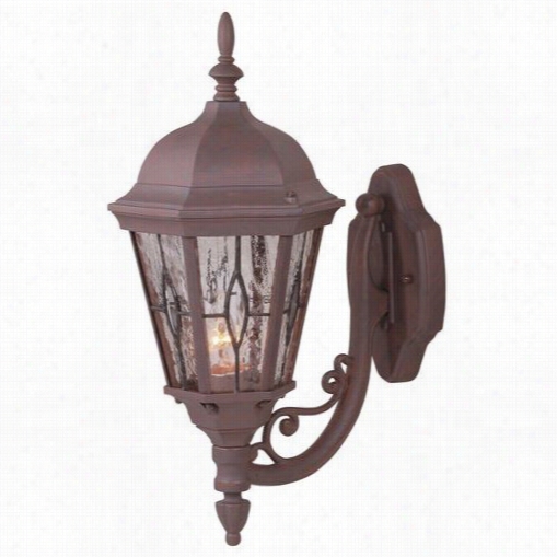 Craftmade Z317-27b Straighy Glass 1 Light Outdoor Wall Sconce In Weathered Brick