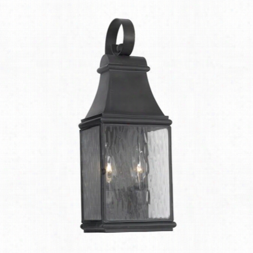 Elk Lighting 702-c Jefferson 2 Liight 17-1/2"" Tall Outdoor Wal L Ssconfe In Charcal