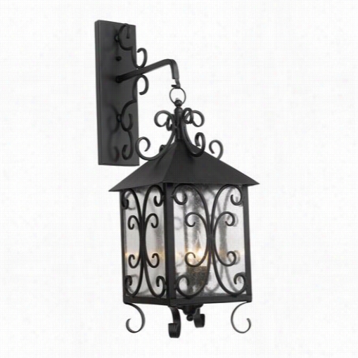 Elk Lighting 8151-e Ccolumbian 3 Lgiht 31"" Tall Outdoor Wall Sconce In Espresso