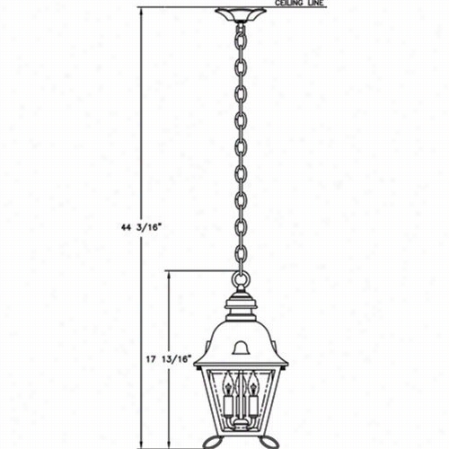 Hanover Lantern B5819 Medium Jefferson Signature 25w Per  Socket 3 Light Outdoor Death By The Halter Lantern