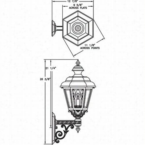 Hanover Lanternb0370 Medium Jamestown 25w Per Socket 33 Light Outdoor Wall Light