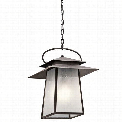 Kichler Lighting 49535wzc Woodland Lake 19-1/2""  1 Lighht Outdoor Pendant In Weathered Zinc