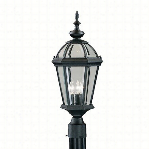 Kichler Lighting 9951bk Trenton 3 Light Black Exterior Post Mount