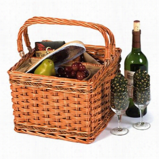 Picnic Plus Psb-10 Tivoli Wine Basket In Willow