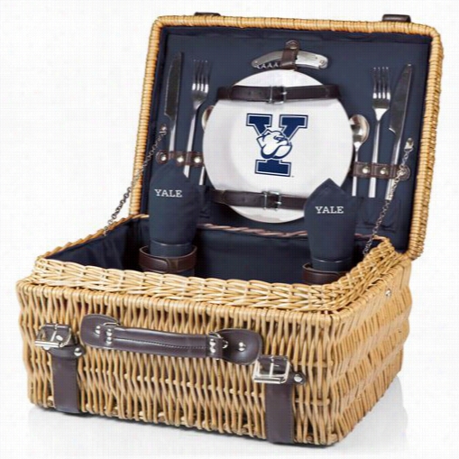 Picnic Time 208-40-138-054-1 Champion Yale Univeristy Bulldogs Digital Print Basket In Nnavy