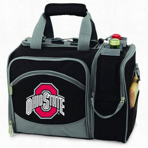 Picnic Time 508-23-175-444-0 Malibu Ohio State Buckeyes Digital Print Tote In Black