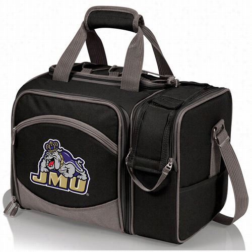 Picnic Time 508-23-175-814-0 Malibu James  Madison University Dukes Digital Print Tote In Black