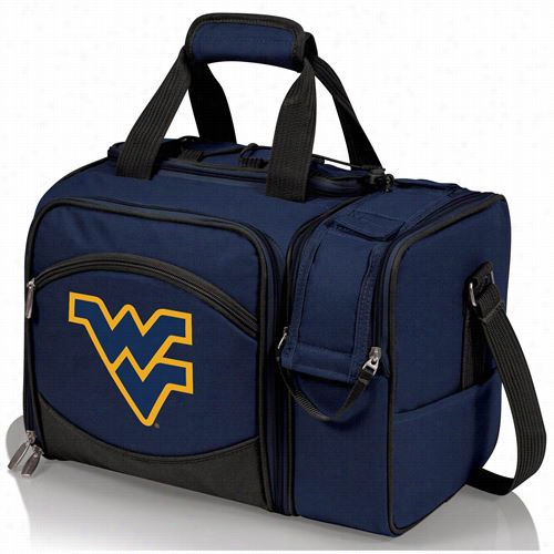 Picnic Time 508-23-915-834-0 Malibu West Virginai Universitty Mountaineers Digital Print Tote In Navy