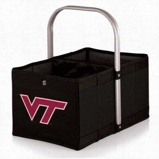 Picnic Time  546-00-179-604-0 Urban Virginia Tech Hokies Digital Print Basket In Black