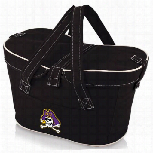 Picnic Time 599-00-179-874-- Mercado East Carolina Pirates Digital Print Basket In Black