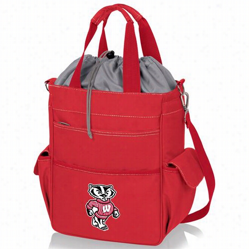 Picnic Time 614-00 Activo University Of Wisconsin Badgers Digital Print Waterproof Tote