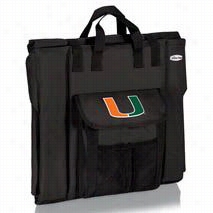 Picnic Time 627-00-179-324-0 Stadium U Of Miami Hurricaes Digital Print Seat In Black