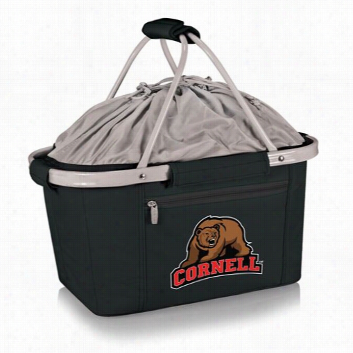 Picnic Time 645-00-175-684-0 Metro Cornell Seminary Of Learning  Bears/bigre D Digital Print Basket In Black