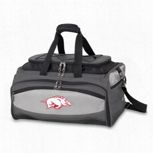 Picnic  Time 750-0 0-175-034-0 Buccaneer University Of Arkansas Razorbacks Digital Print Cooler And Barbecue S Et In Black