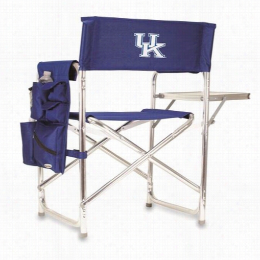 Picni Ctim E 809-00-1 38-262-0 U Of Kentucky Wildcats Embrooidered Sports Chair In Nvay