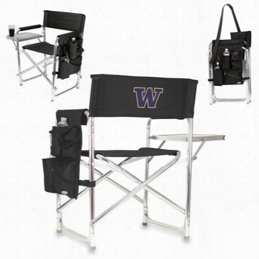 Picnic Time 8090-0-179-624-0 U Of Washi Ngton Huskies Digital Print Sports Chair In Lack