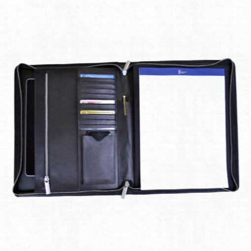 Royce Leather 759-black-5 Native Leather Pleasure  Tablet Ipad Ofganizer And Writing Portfolio Brief